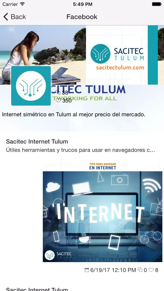 Zrzuty ekranu Internet Tulum