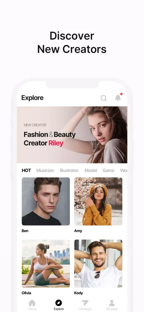 Tangkapan layar Likey - Interact with creators