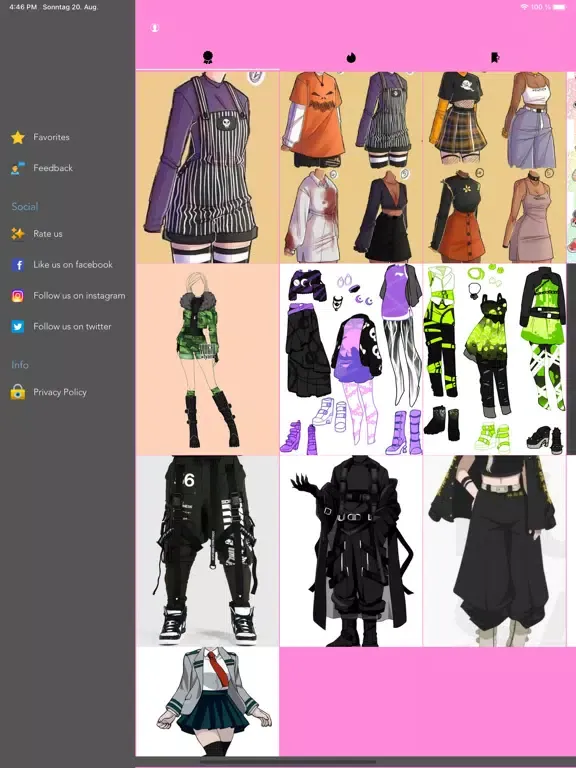 Anime Outfits : Dress Up iPad  স্ক্রিনশট