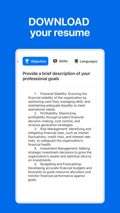 Resume Builder: Job CV Creator Ekran Görüntüleri