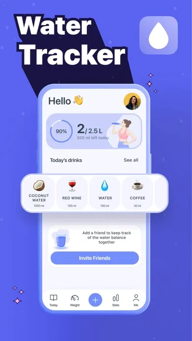 ภาพหน้าจอของ Water Tracker: Intake Reminder