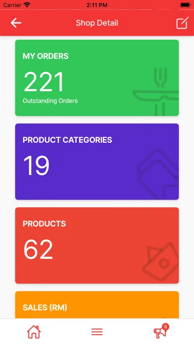 Capturas de tela do JustOrder.Today Merchant App