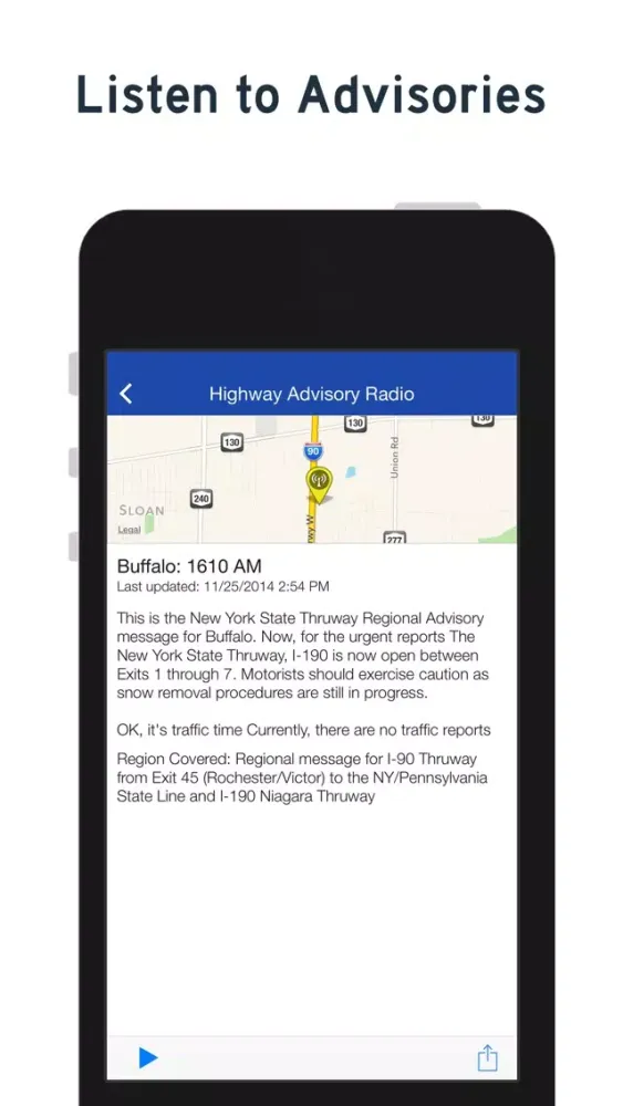 NY Thruway Guide Screenshots
