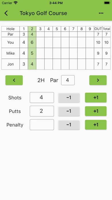 Golferland - GPS, Score Card Screenshots