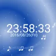音符 卓上 時計　白い 音符　無料版　背景色を変えられる シ