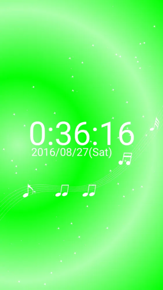 音符 卓上 時計　白い 音符　無料版　背景色を変えられる シ应用截图