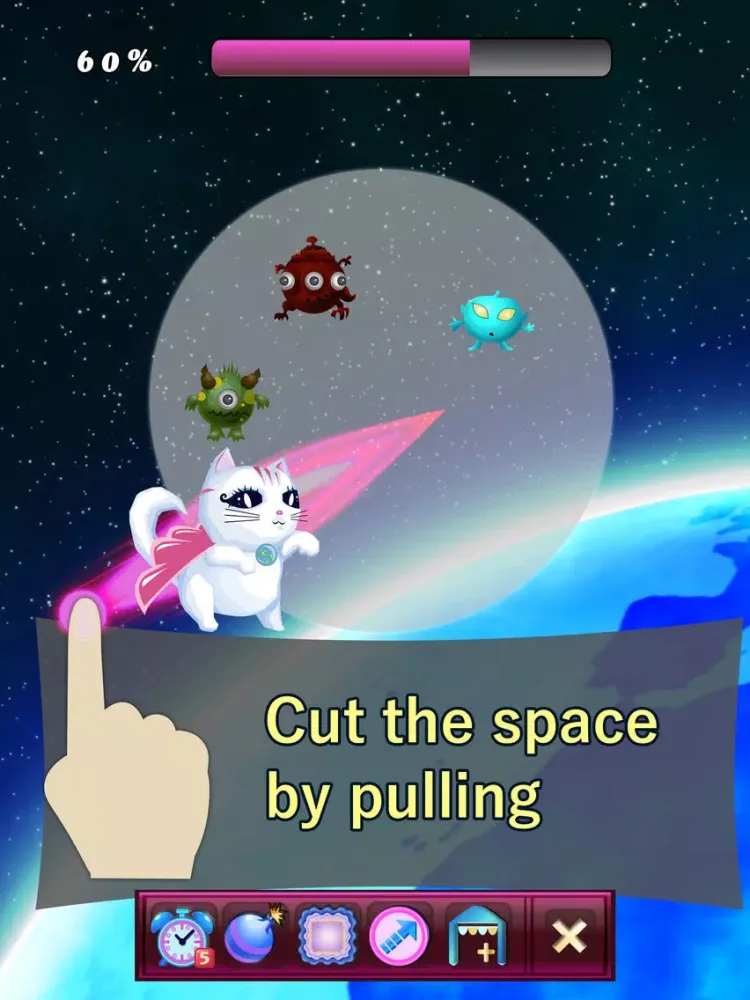 Ảnh chụp màn hình của Space cut monster kittens game iPad 