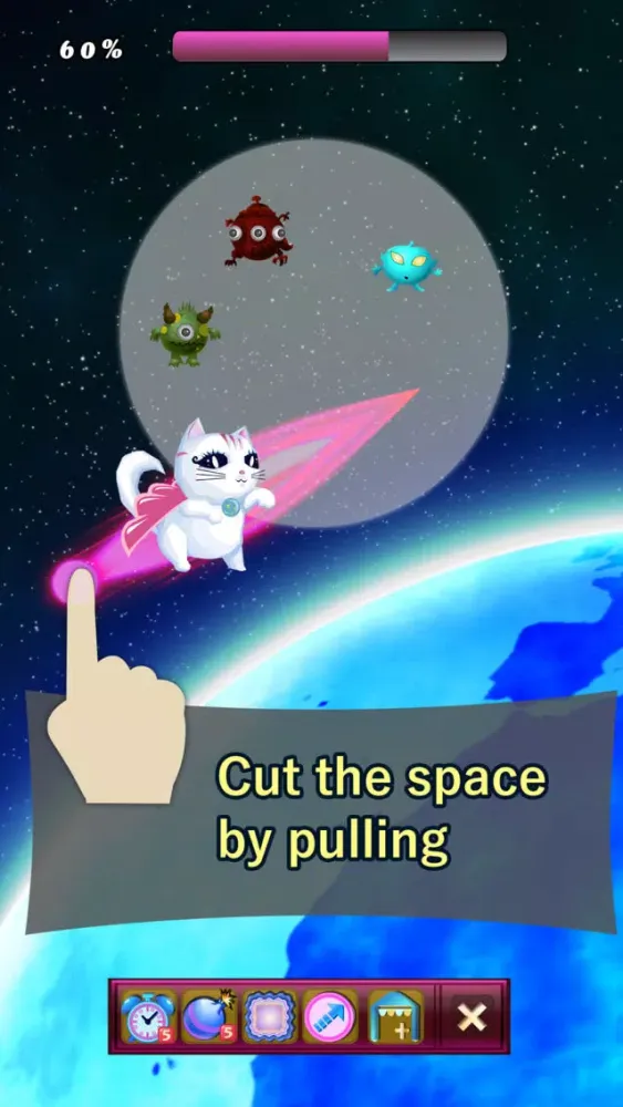Ảnh chụp màn hình của Space cut monster kittens game