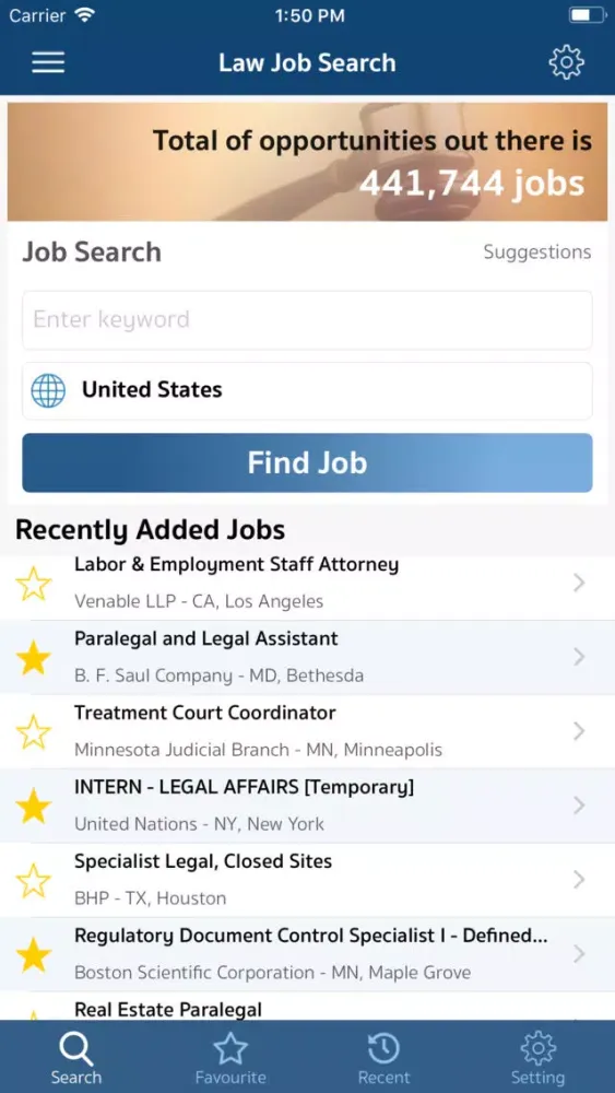 Law Jobs Search (CareerFocus) Screenshots