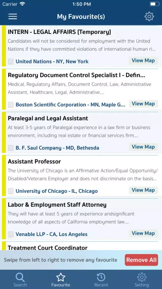 Law Jobs Search (CareerFocus) Screenshots