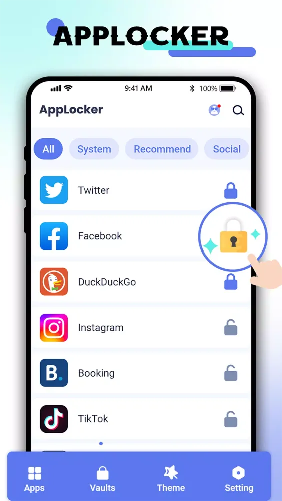ภาพหน้าจอของ App Lock: Lock App,Fingerprint