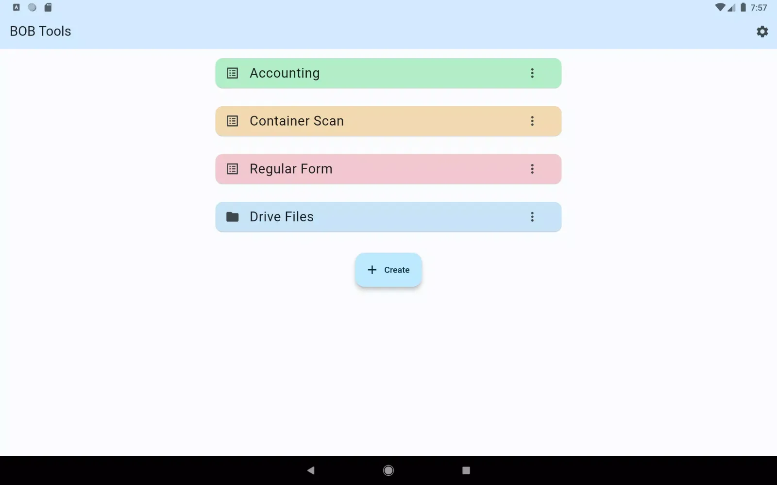 Capturas de tela do Offline Forms