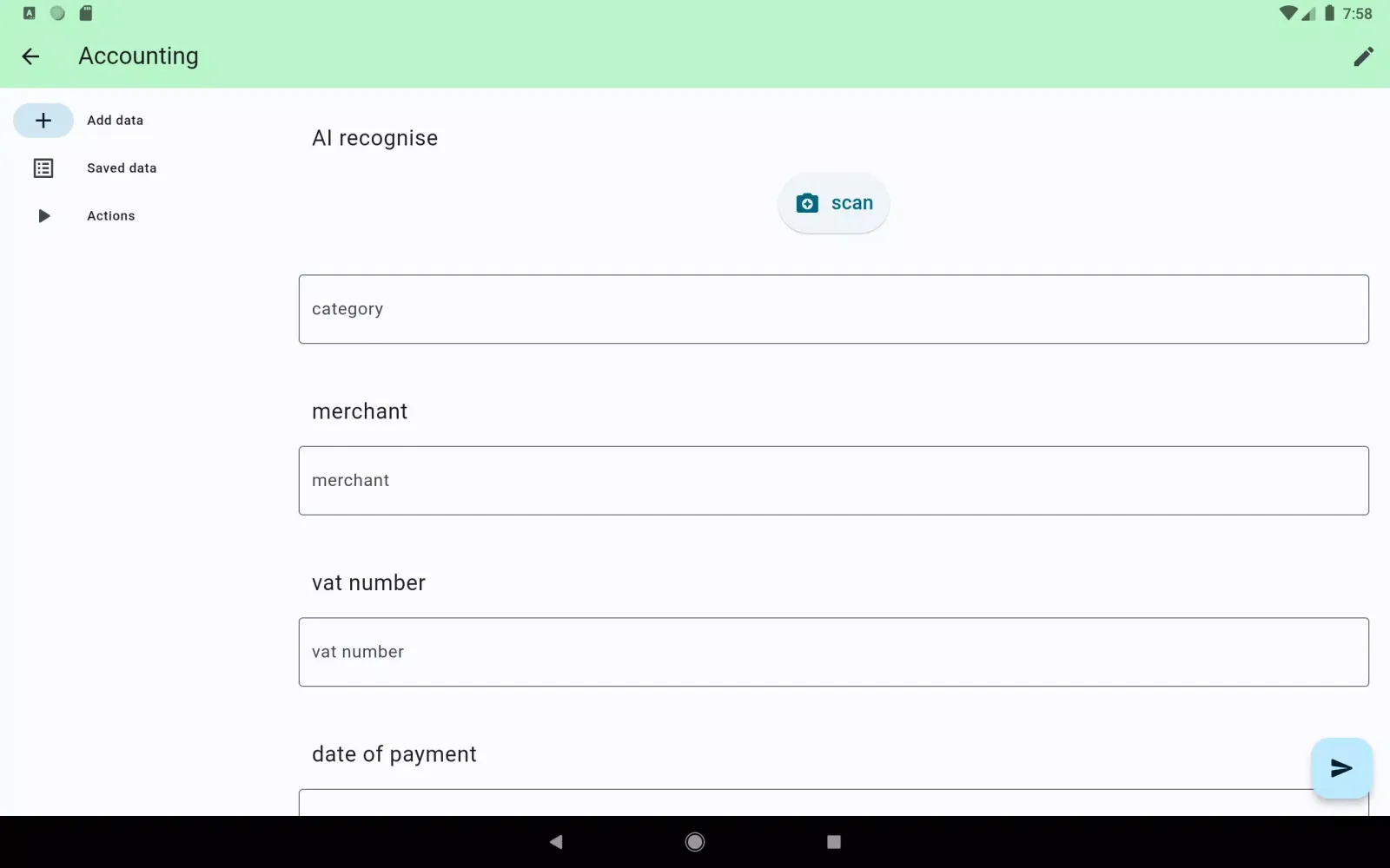 Capturas de tela do Offline Forms