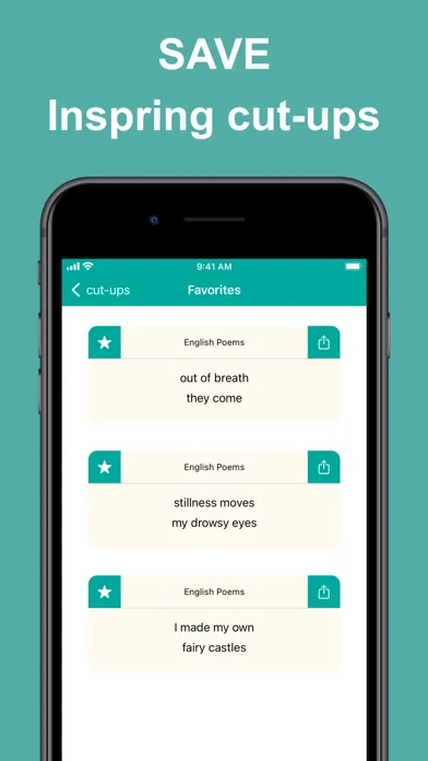 Screenshot di cut-ups: Creative Writing Tool