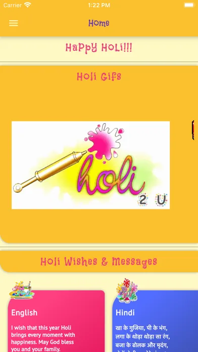 Tangkapan layar Happy Holi Wishes Images GIFs