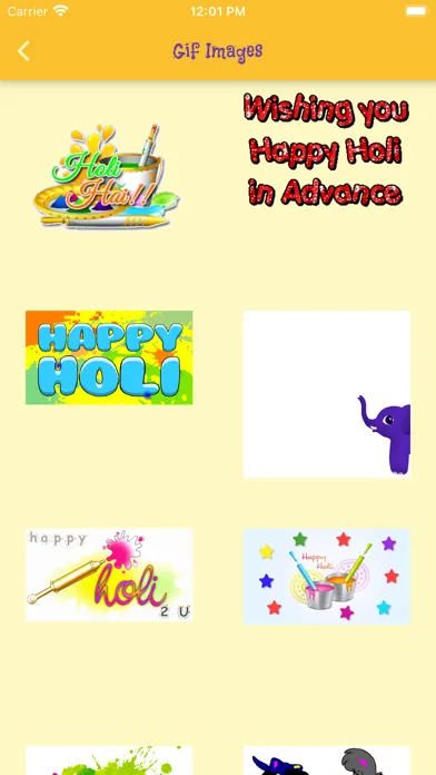 Tangkapan layar Happy Holi Wishes Images GIFs
