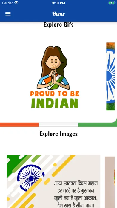Capturas de tela do Happy Independence Day Images