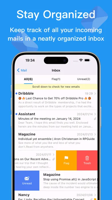 Zrzuty ekranu Mail Hub: Multiple Email Boxes