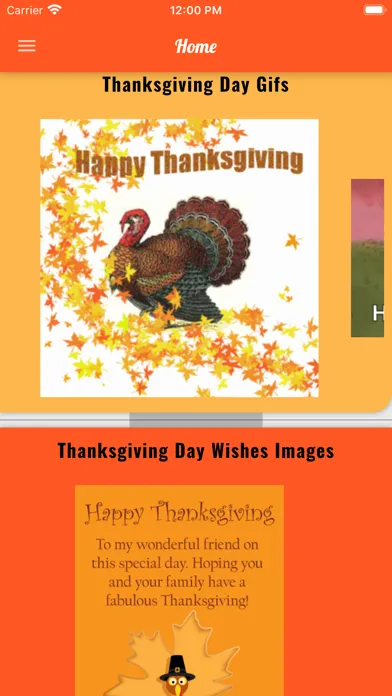 Captures d'écran de Happy Thanksgiving Day Gif SMS