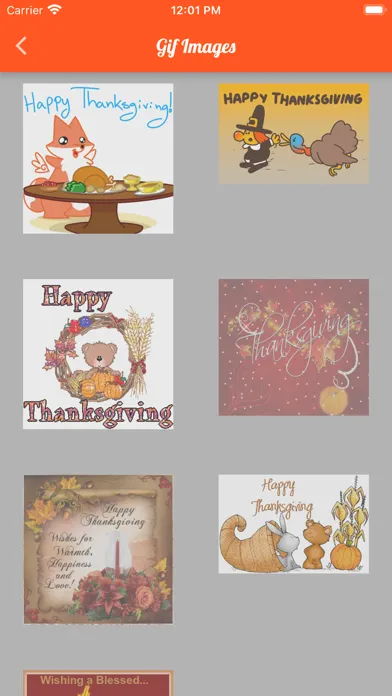 Captures d'écran de Happy Thanksgiving Day Gif SMS