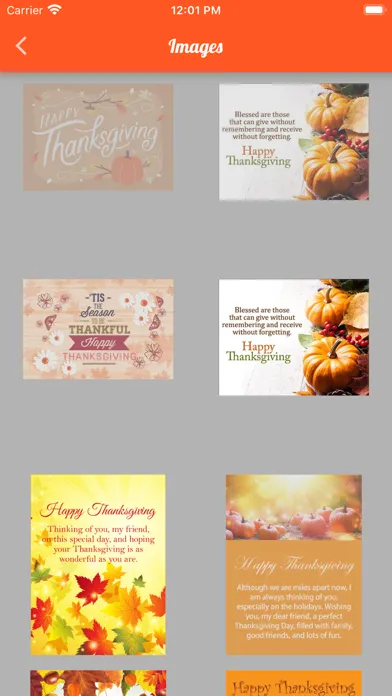 Captures d'écran de Happy Thanksgiving Day Gif SMS