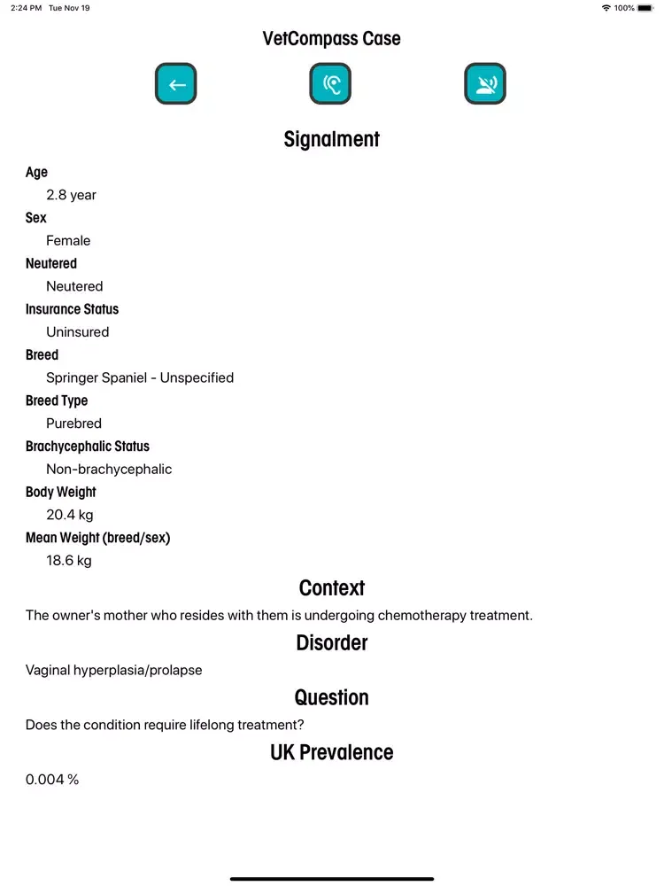 VetCompass Virtual Vet Clinic iPad  Screenshots