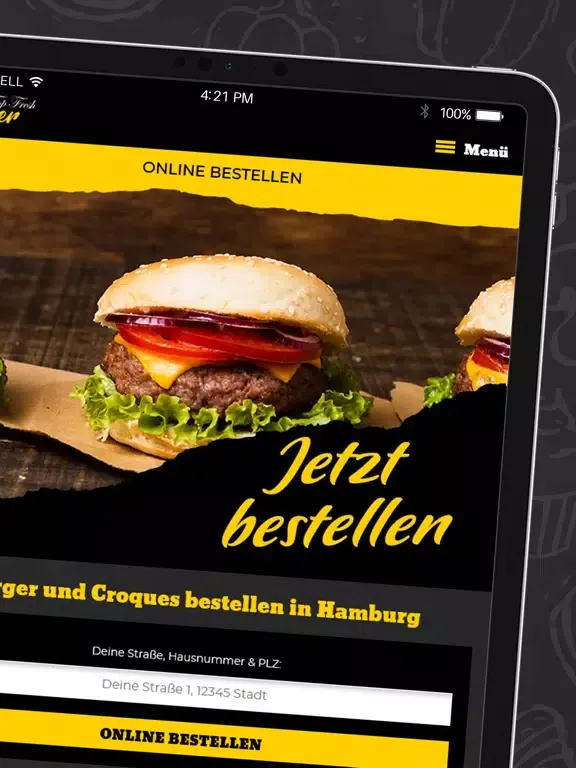 Tangkapan layar Top Fresh Burger Hamburg iPad 