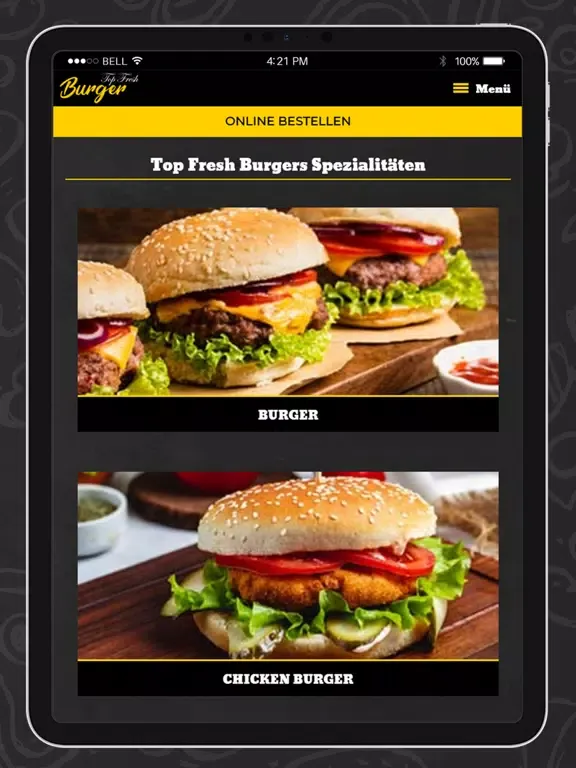 Tangkapan layar Top Fresh Burger Hamburg iPad 
