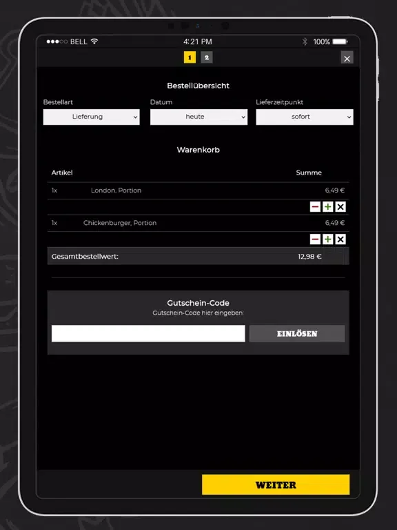 Tangkapan layar Top Fresh Burger Hamburg iPad 