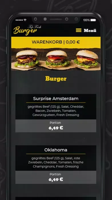 Tangkapan layar Top Fresh Burger Hamburg