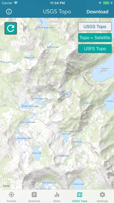 Tangkapan layar Topographic Maps & Trails