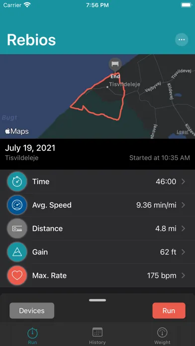 Rebios - GPS Track Running سکرین شاٹس