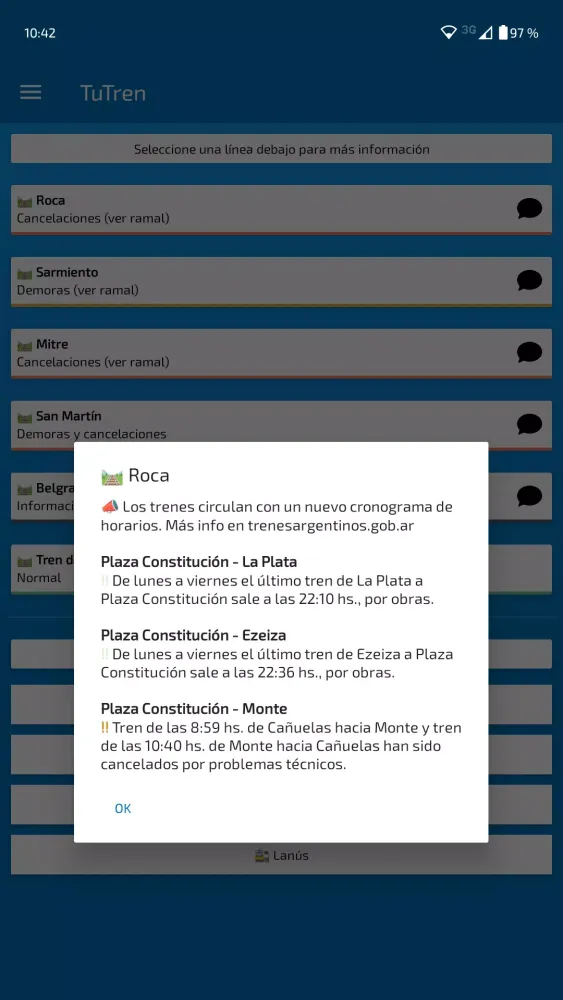 Capturas de pantalla de TuTren