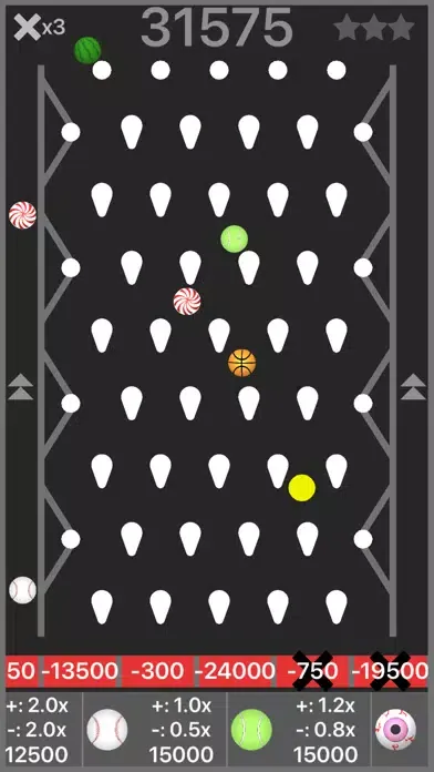 Capturas de tela do Pinball Wall