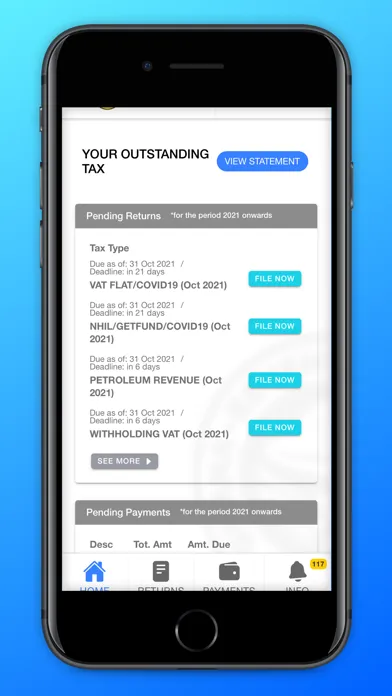 Capturas de pantalla de Ghana Taxpayers' app
