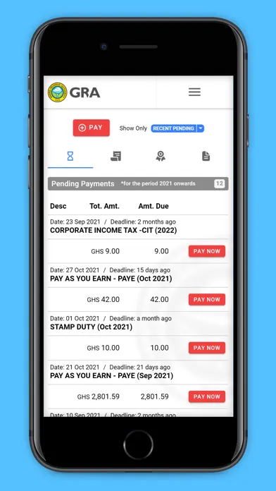Capturas de pantalla de Ghana Taxpayers' app