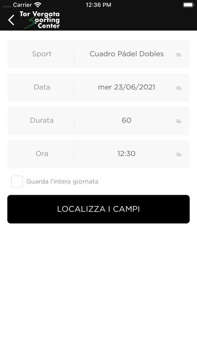 Tor Vergata Sporting Center 스크린샷