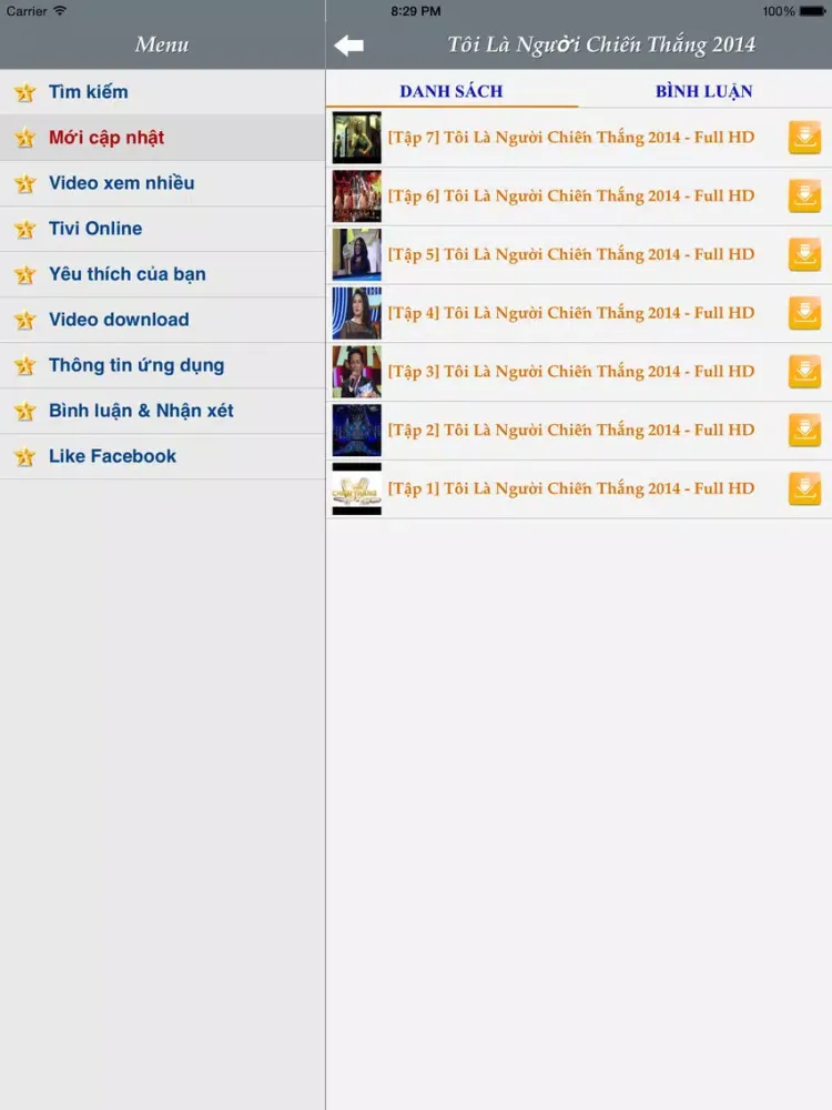Capturas de tela do Giải Trí Việt iPad 
