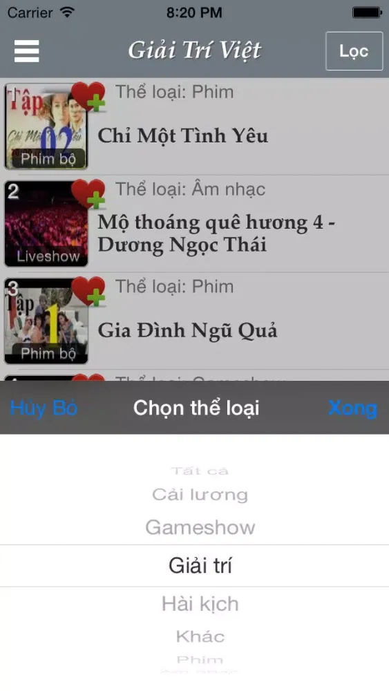 Capturas de tela do Giải Trí Việt