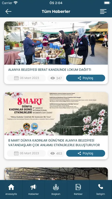 Tangkapan layar Alanya Belediyesi Mobil