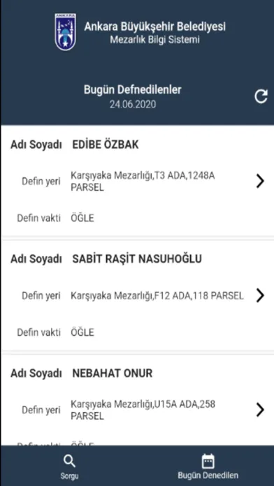 Capturas de pantalla de Abb Mezarlıklar Bilgi Sistemi