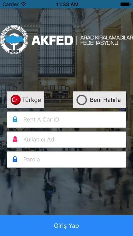 Screenshot di Akfed Teslim Uygulaması