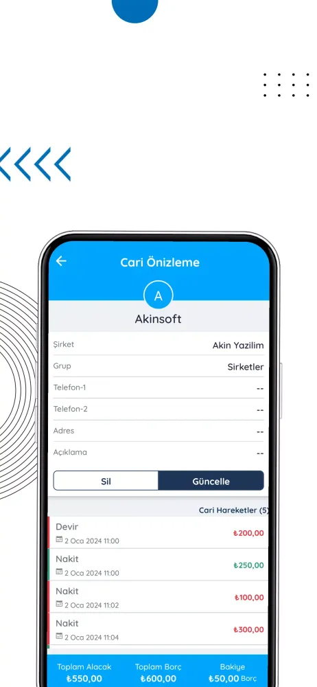 ภาพหน้าจอของ AKINSOFT CariTakip