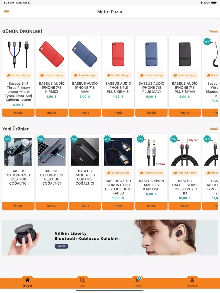 Metro Pazar iPad  Screenshots