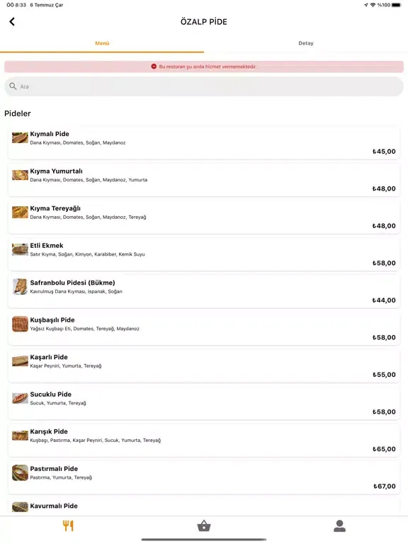 Özalp Pide iPad  স্ক্রিনশট