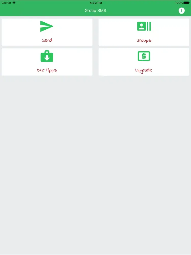 Ảnh chụp màn hình của AKINSOFT Group Msg iPad 