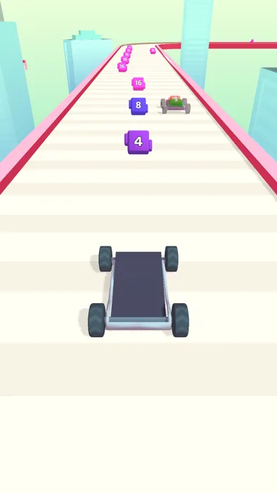Tangkapan skrin 2048 Race - Racing Game
