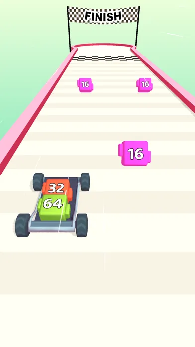 Tangkapan skrin 2048 Race - Racing Game