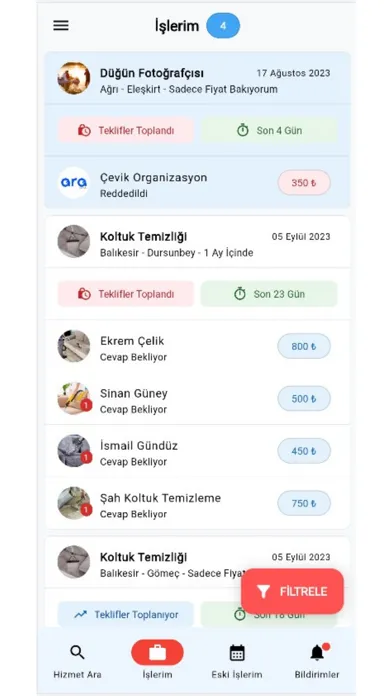 Capturas de pantalla de Ara Müşteri - Ara.com.tr
