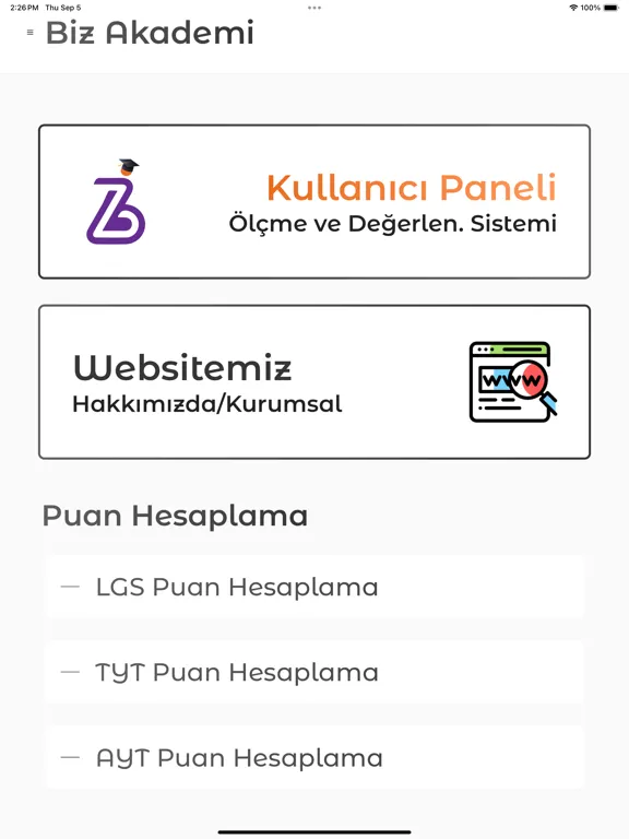 Biz Akademi iPad  Screenshots